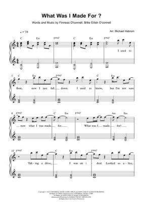 What Was I Made For: Piano Sheet Music Easy and Its Various Aspects